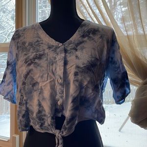 About a Girl blue and white tye-dye